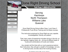 Tablet Screenshot of donerightdrivingschool.com